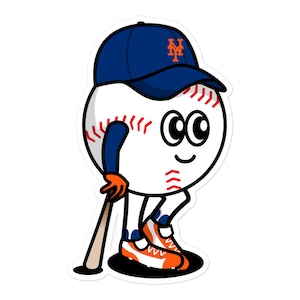 Mets Baseball Dude Sticker
