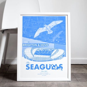 AMEX STADIUM Brighton & hove Albion A3 poster print