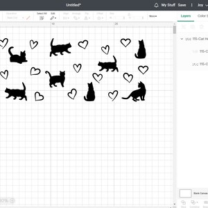 Cute Cats Can Glass Svg, Cat Mom Svg for Libbey Glass 16 Oz, Cats Heart ...