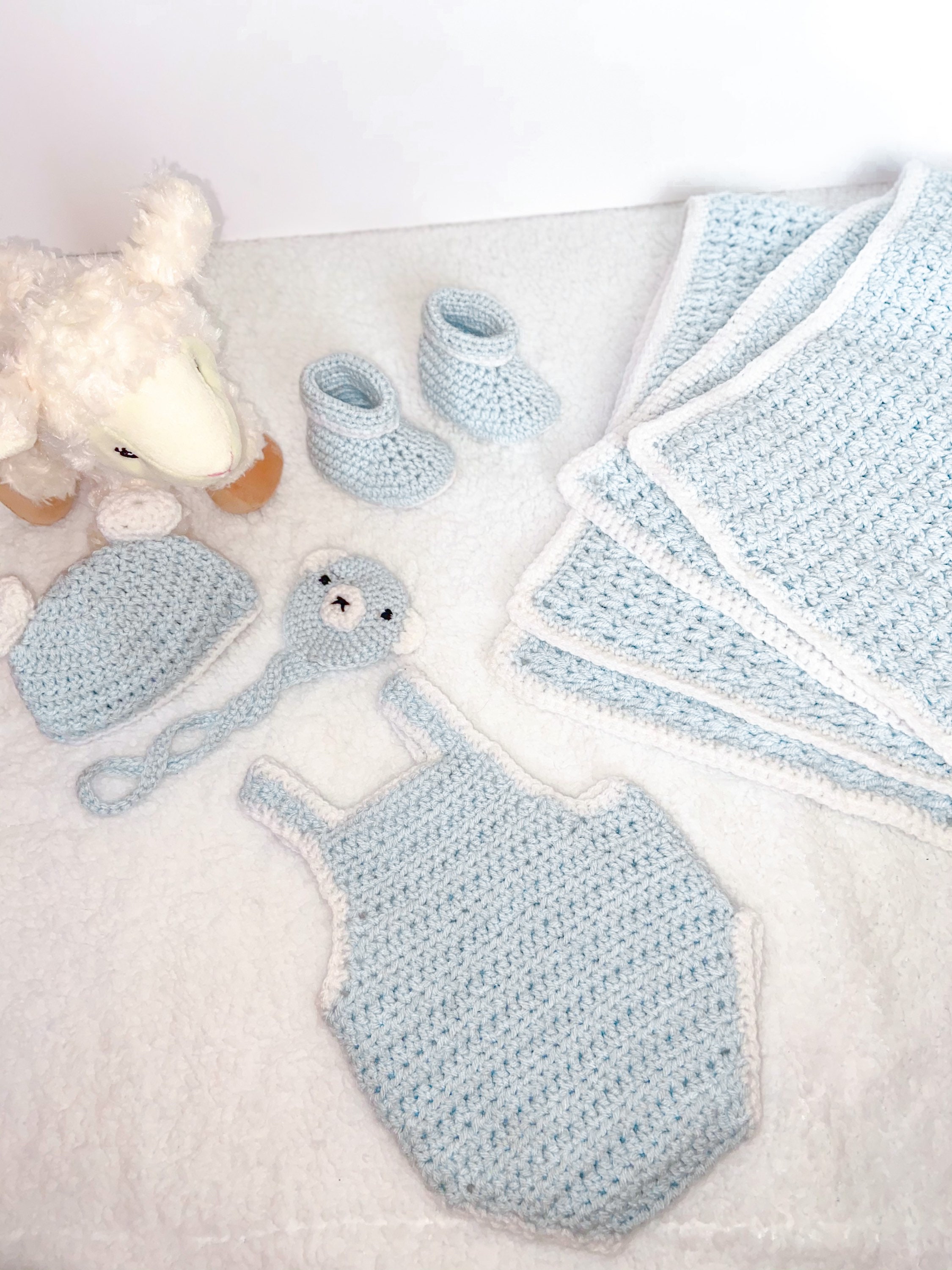 Baby Clothing/Accessories Set Handmade w/ Crochet Etsy