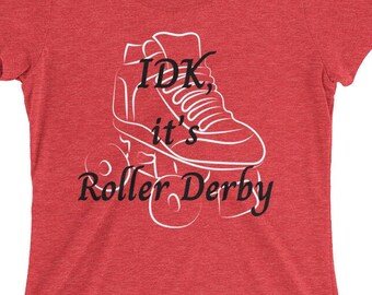 T-shirt roller derby ladies a manica corta