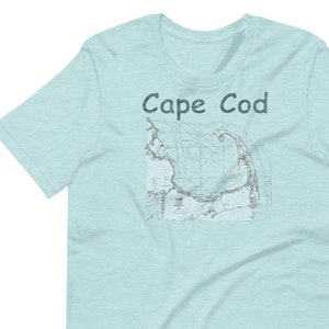 Camiseta unissex de manga curta Cape Cod Sailing Chart