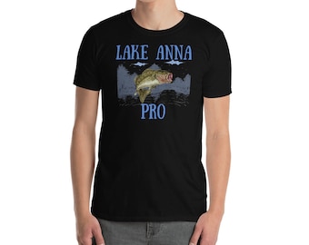 Lake Anna Bass Pesca camiseta unisex de manga corta