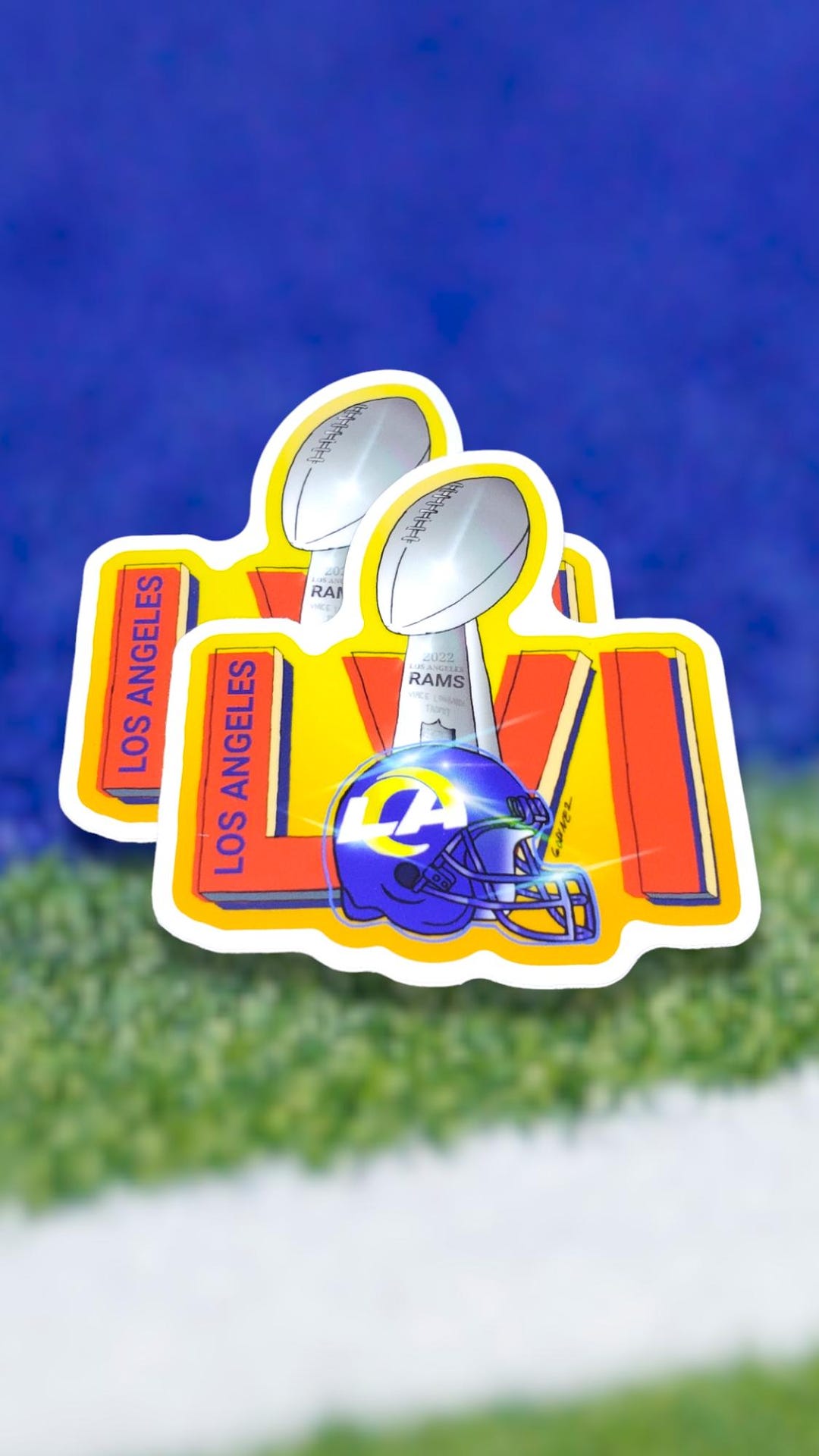Los Angeles Rams Sticker Los Angeles Rams Stickers - LA Rams Art - Etsy