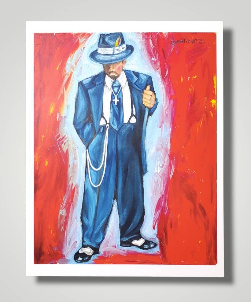 Pachuco Art Print Chicano Art Pachuco Fashion Zoot Zuit Etsy