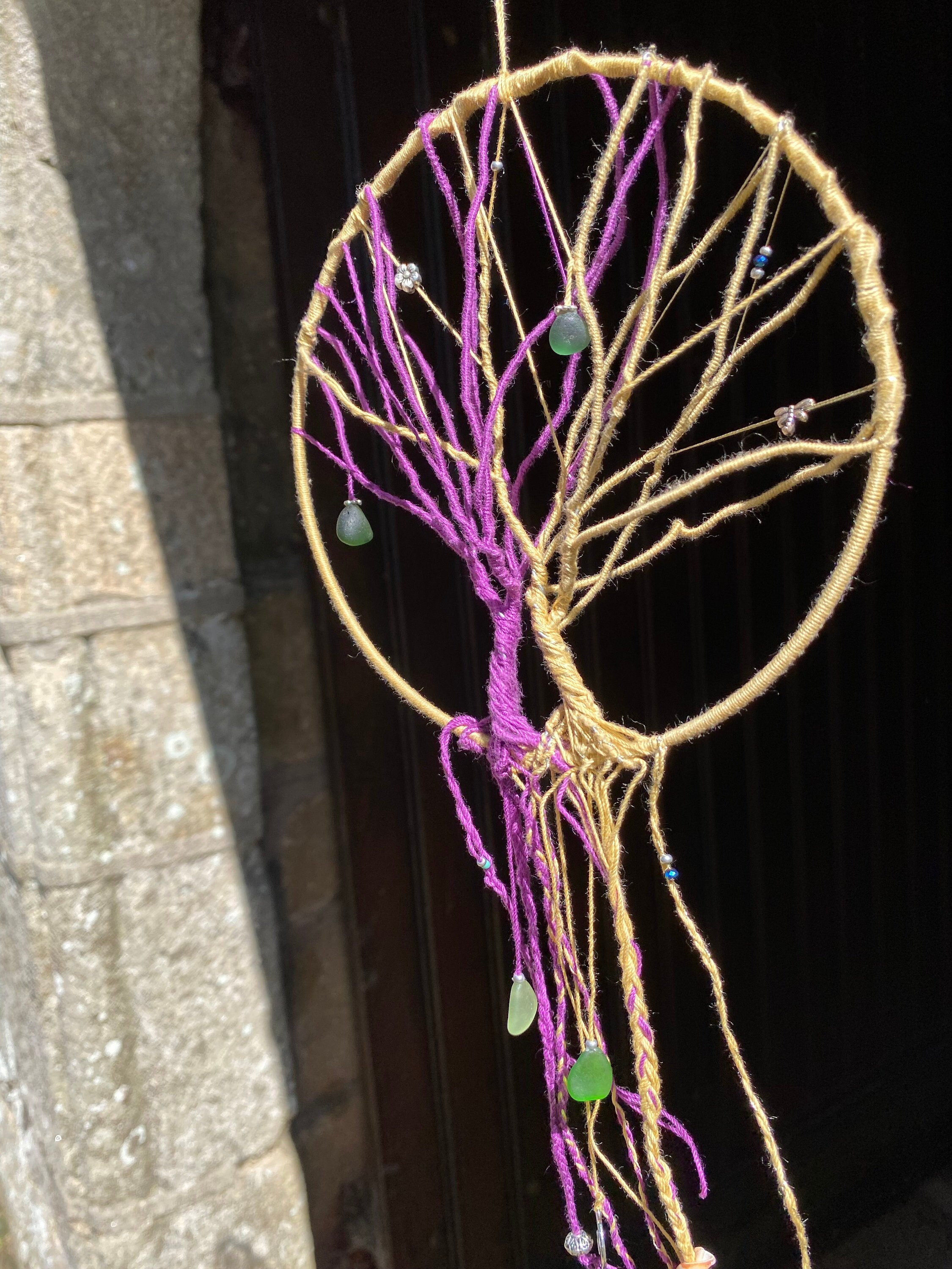 Arbre de Vie Tissé Suspension Murale