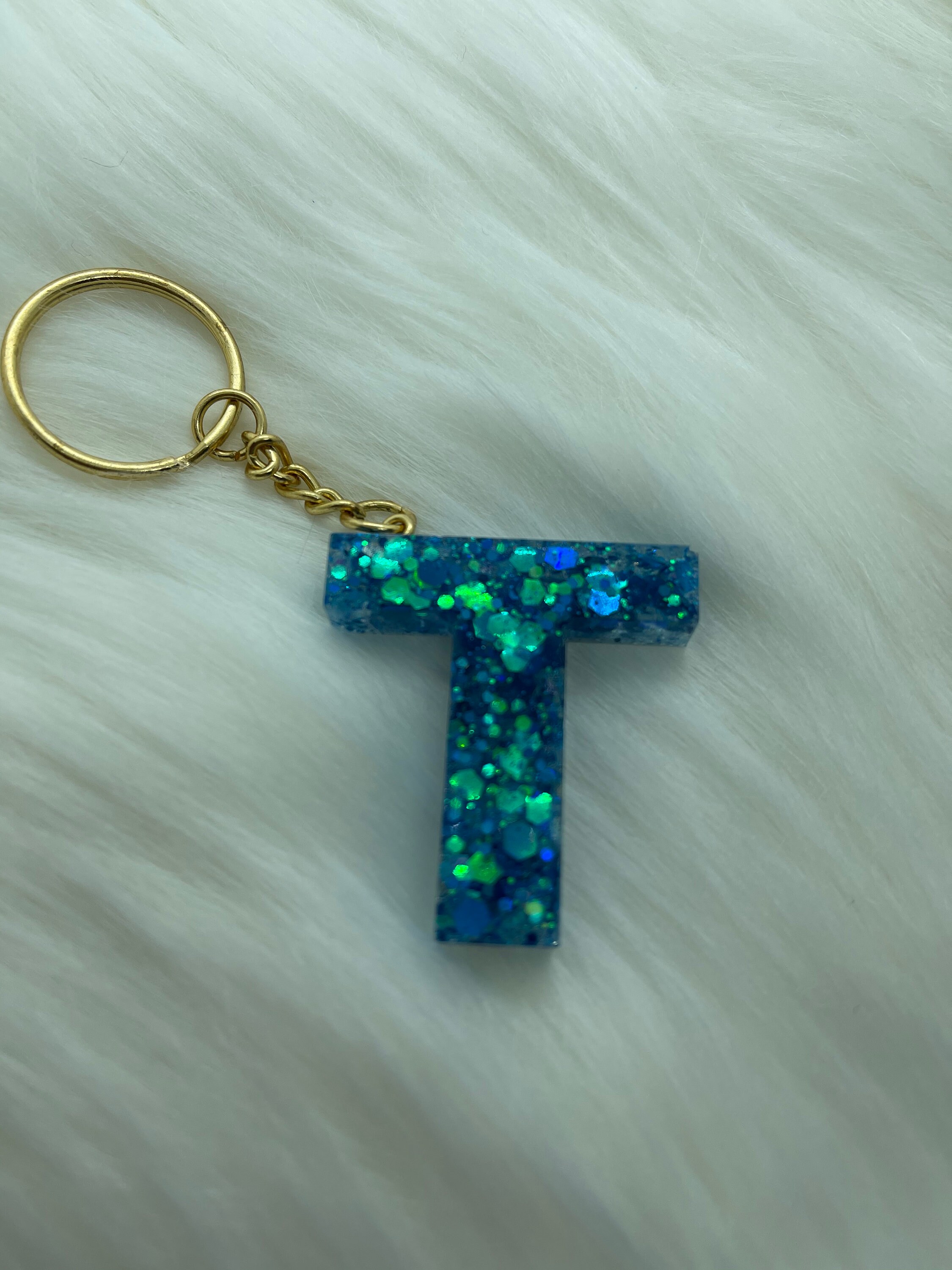 Personalized Letter keychain Etsy