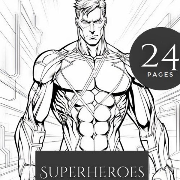 Superheros Vol 1 Print at Home Colouring Book