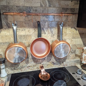 Copper Pots and Pan Rack