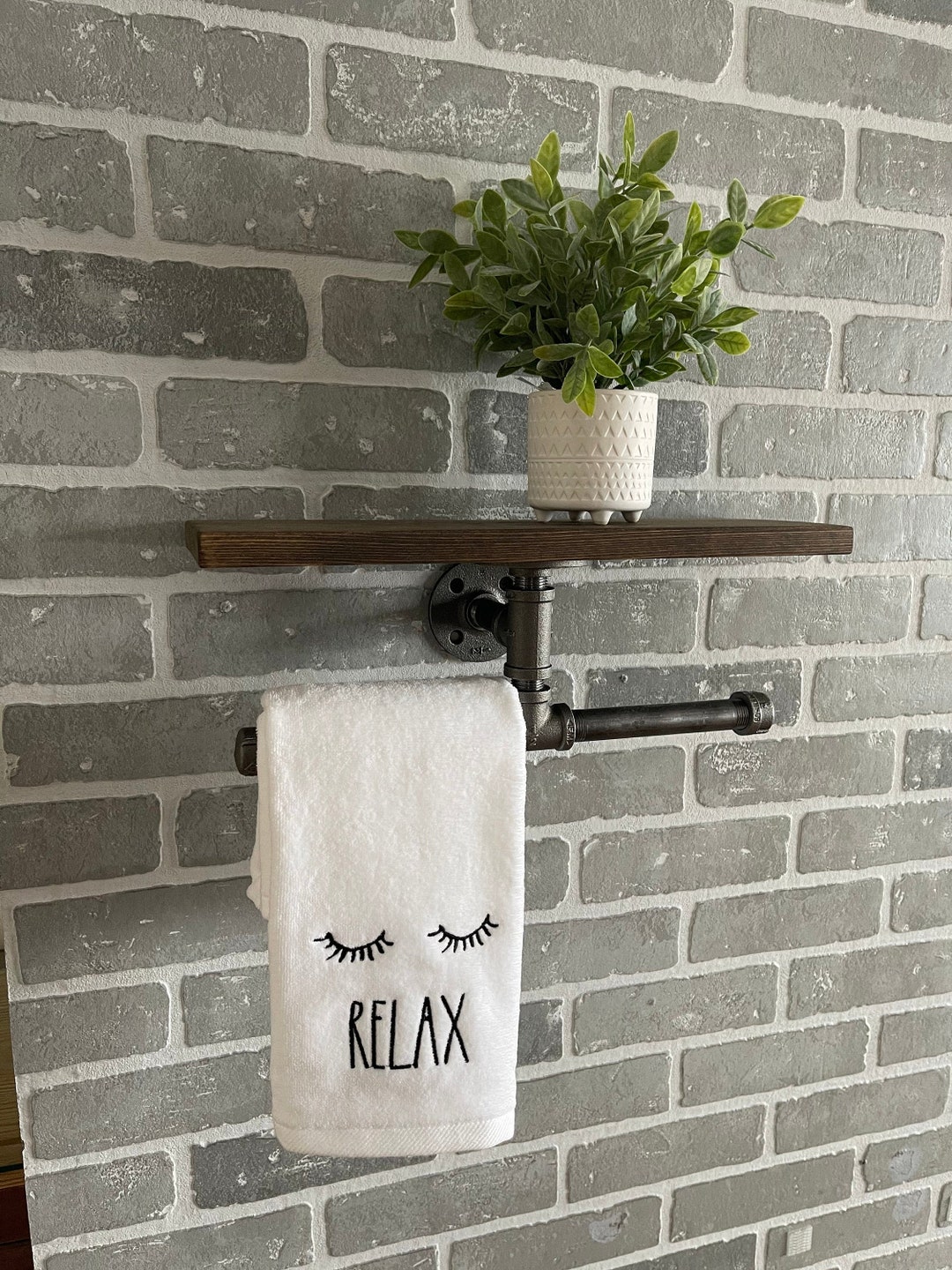Iron Tbar Towel/ Toilet Paper Holder Etsy