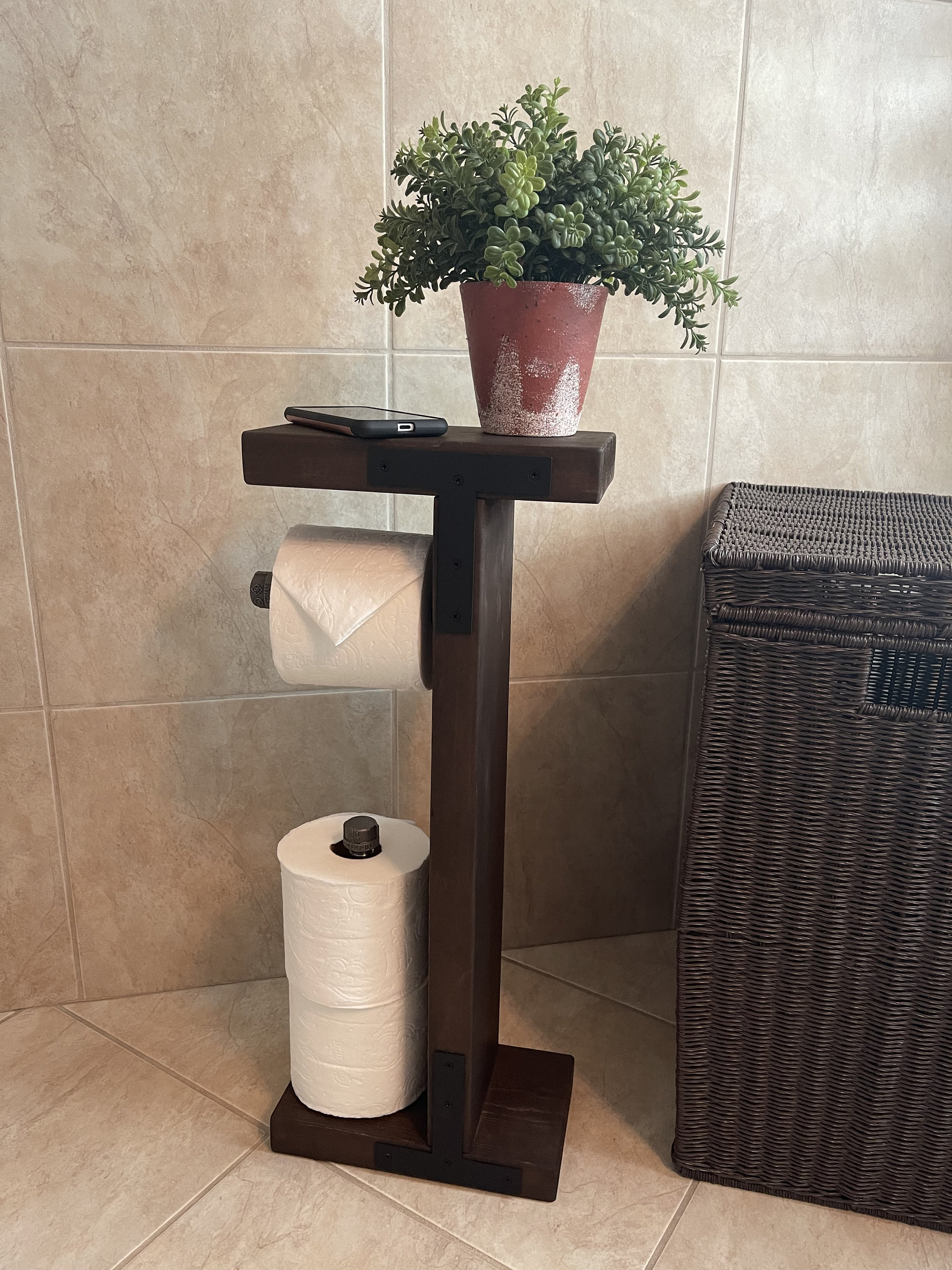 Toilettenpapierhalter Regal In Kuh-Design – Lustig, Aus Eisen, 36x26x10 Cm, Für Bad & Küche