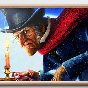 Christmas Carol Poster Stunning Christmas Printable Wall Art A Christmas Carol Print Scrooge and Marley Charles Dickens Christmas Decoration