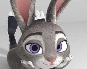 Inspirational Judy Hopps Poster Vibrant Artwork for Cartoon Lovers