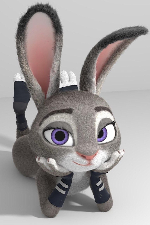 Inspirational Judy Hopps Poster Vibrant Artwork for Cartoon Lovers