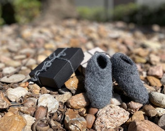 Weiche, warme, gefilzte Wolle Babyschuhe