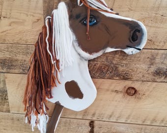 Hand-Painted Stick Horse