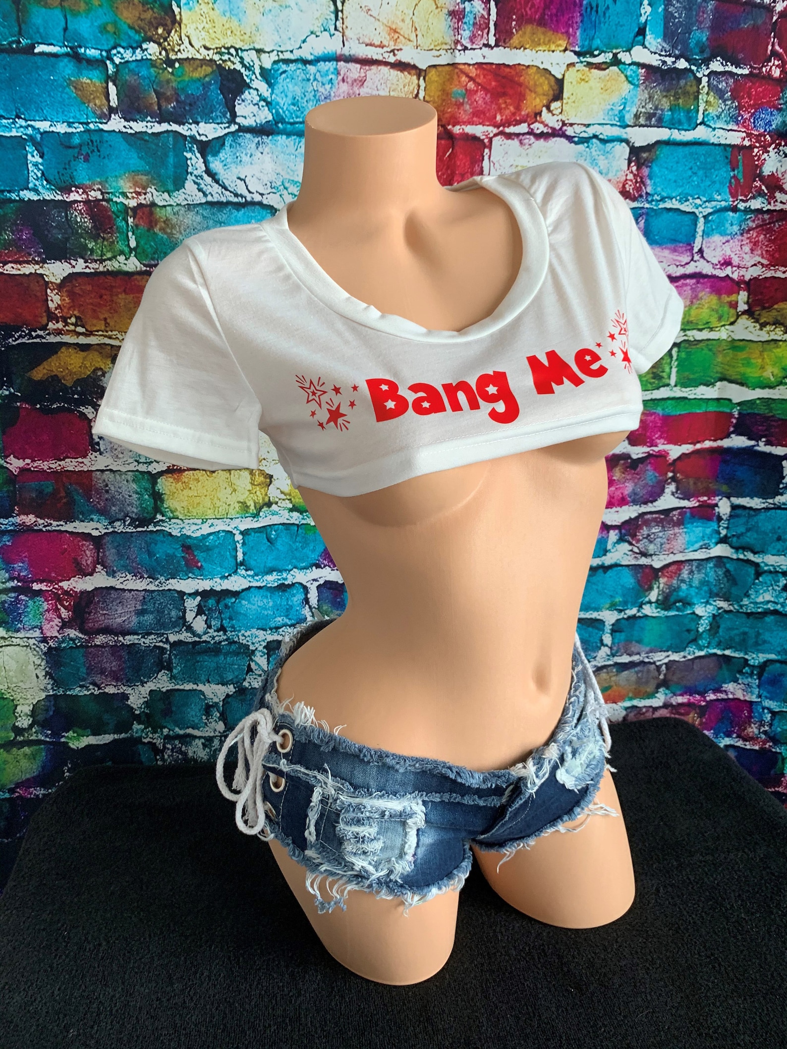 Sexy Crop Top Bang Me Underboob 4th Of July Etsy