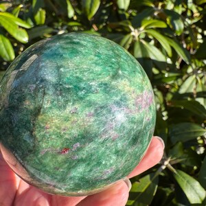 Ruby zoisite sphere ~ 65mm