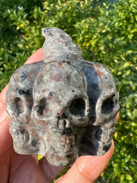 Yooperlite skull pumpkin