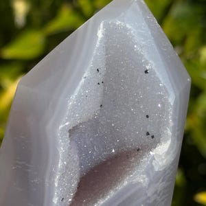 Agate druzy tower ~ 2.6”