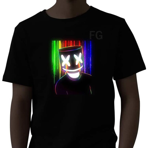 Led Flashing Marshmallow T Shirt | Etsy 
