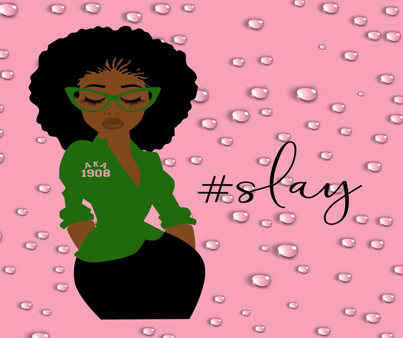 Mousepad Divine Nine Sorority Sublimation Green AKA Sorority Woman PNG Sorority Anniversary Pink Mousepad hbcu Pink AKA #slay
