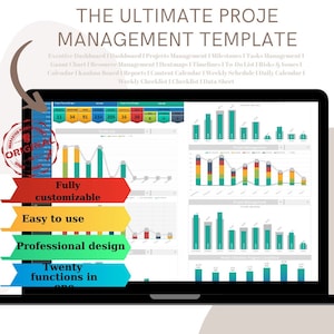 The Ultimate Project Management Template, Projects Management I Milestones I Tasks Management I Gannt Chart I Resource Management I Calendar