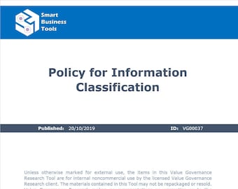 Policy for Information Classification