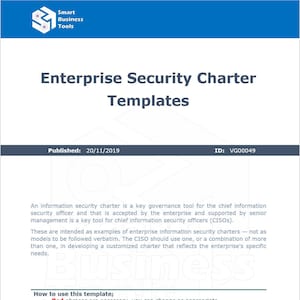 Enterprise Security Charter Templates