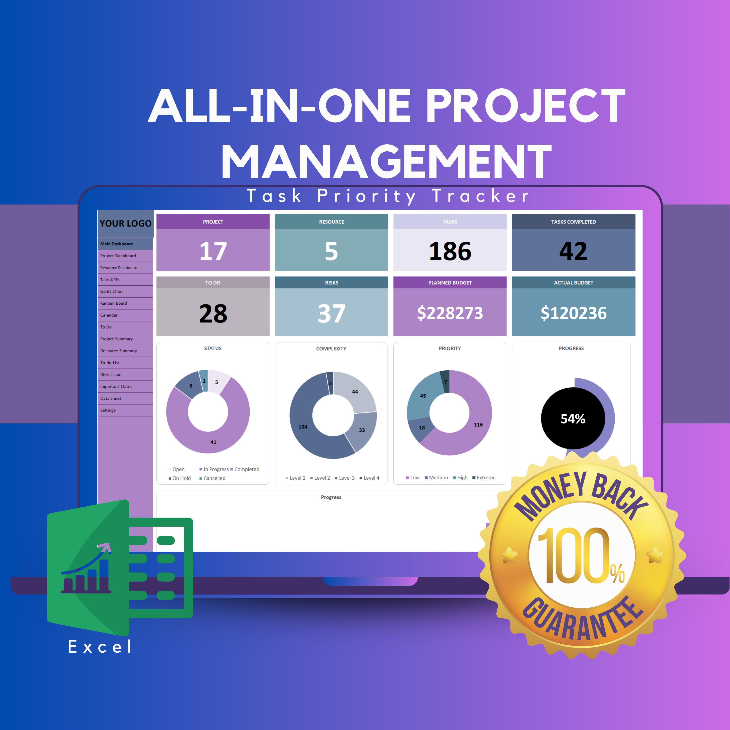 Project Management Excel Template Project Manager Task Template ...
