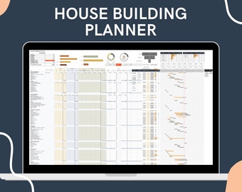 Home Building Planner, Construction Budget Template, Home renovation, Construction Material purchasing process, Construction Spreadsheet