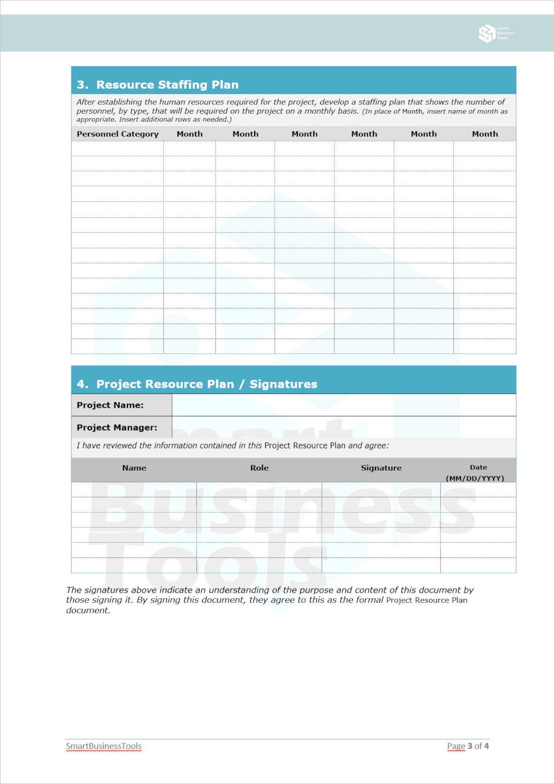 Project Resource Plan Template - Etsy