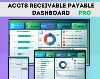 Tableau de bord financier pour la gestion des comptes clients et fournisseurs