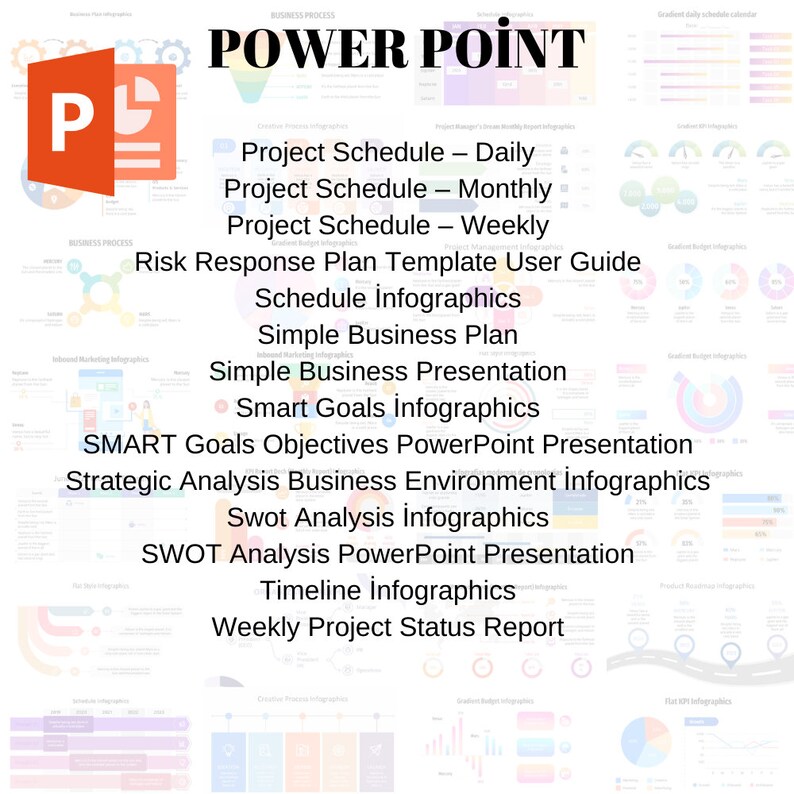 Project Management Template Kit, Gantt Chart, SWOT Analysis, Risk ...