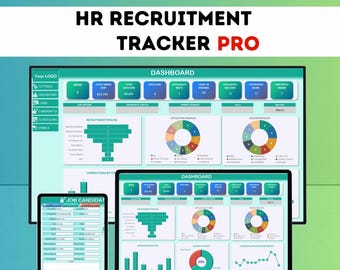 Recruitment Tracker Spreadsheet Hiring Tracker Excel Recruiter Job Applicant Tracking System Tracker Recruiting Planner Recruitment Template