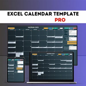 Excel Calendar Template | Auto-Fill Monthly & Yearly Planner