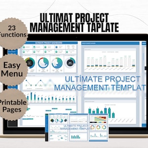 Ultimate Project Management Template, Project Management, Resource Management, Gantt Chart, Risks Management, Project Management Template