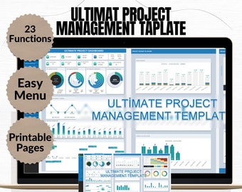 Ultimate Project Management Template, Project Management, Resource Management, Gantt Chart, Risks Management, Project Management Template