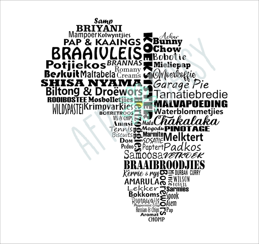 Digital File South African Food Favorites Etsy