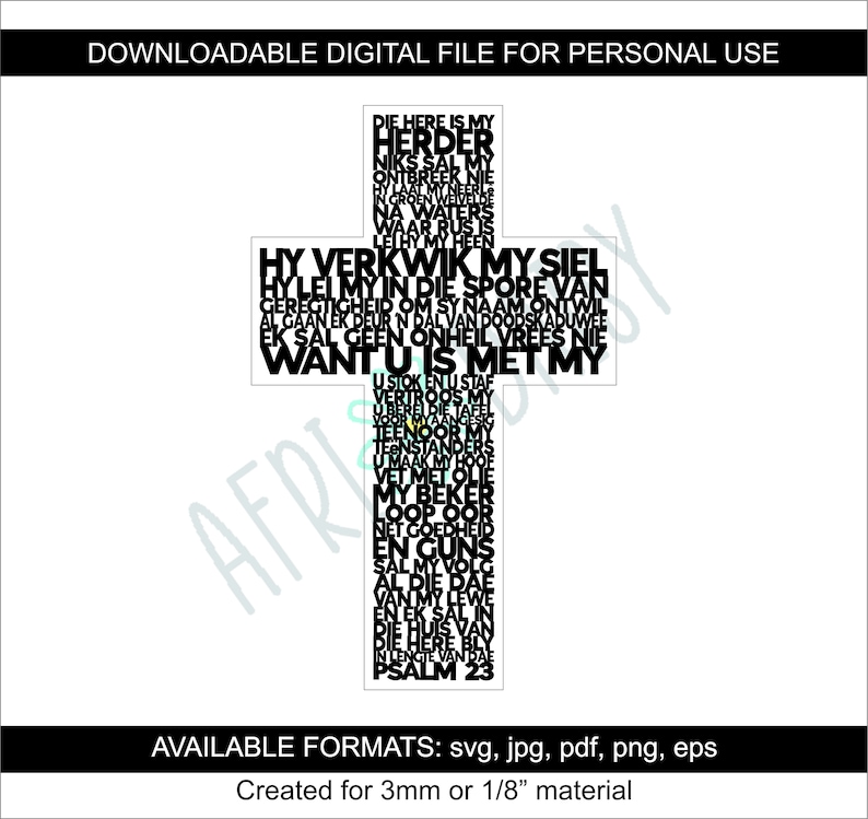 Psalm 23 In Afrikaans Digital File Etsy psalm-23-in-afrikaans-digital-file-etsy