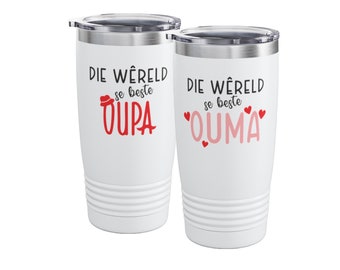 Die Wêreld se beste Ouma & Oupa tumbler set