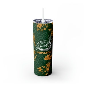Springbok World Cup 2023 Skinny Tumbler with Straw, 20oz
