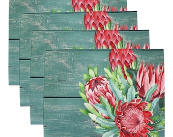 Turquoise Protea Placemat Set