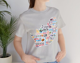 South Africa Illustrated Dictionary Unisex Jersey Short Sleeve Tee