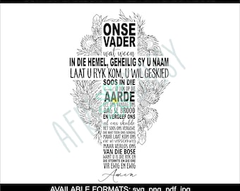 Onse Vader with Proteas and flowers