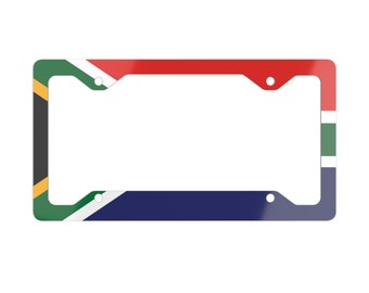 SA Flag Metal License Plate Frame