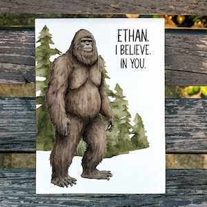 Bigfoot I Believe In You Karte | Sofortige & anpassbare digitale Vorlage | PNID