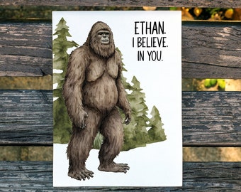Bigfoot je crois en vous carte | Modèle numérique instantané et personnalisable | PNID