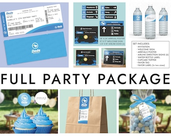 New Horizons Dodo Airlines Komplettes Party Paket Set | Sofortige & anpassbare digitale Vorlage | ACNH