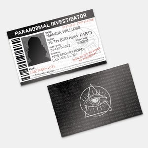 Paranormal ID Invitation | Instant & Customizable Digital Template | PNID